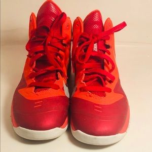 Red hyper dunks
